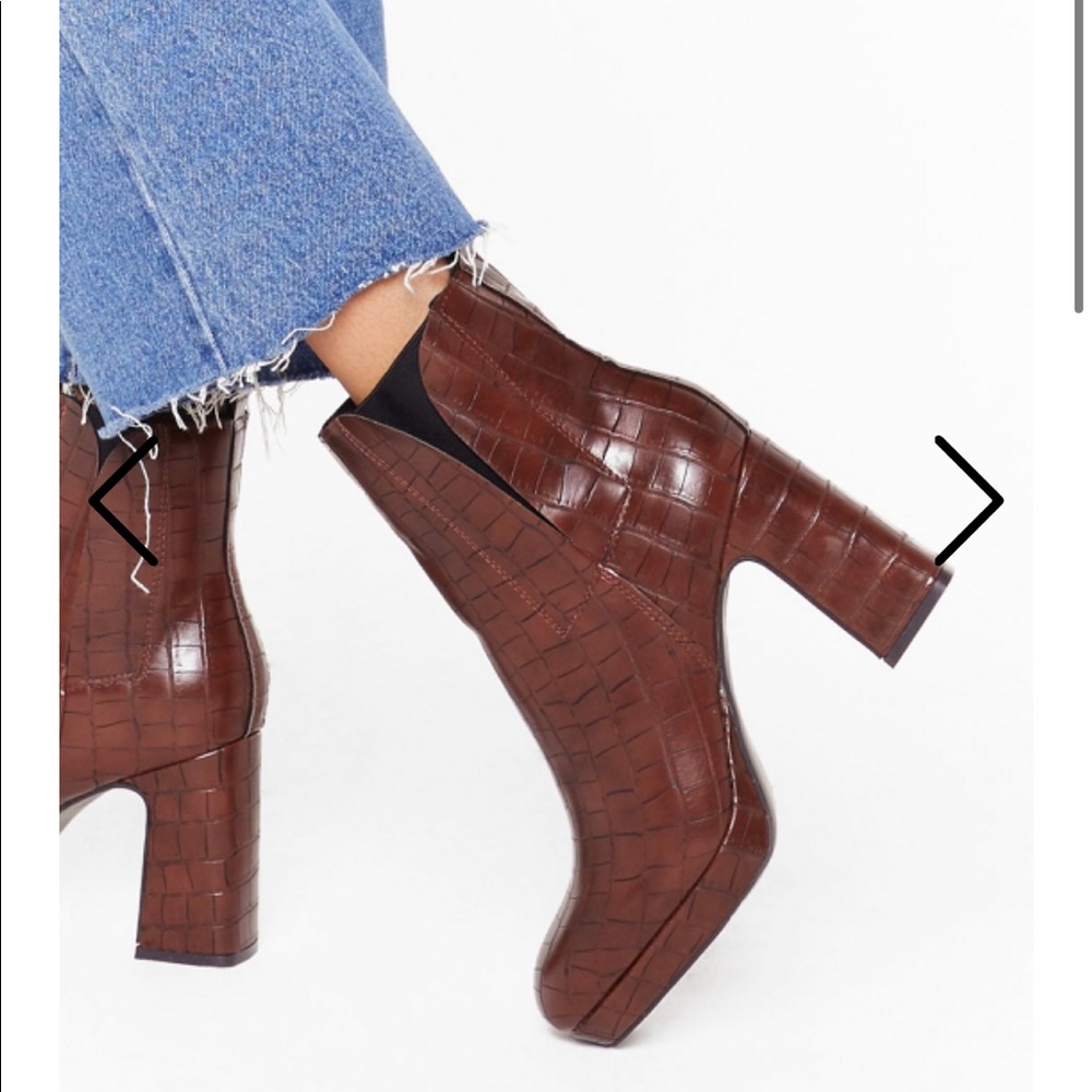 Nasty Gal platform boots- never worn! Size 7